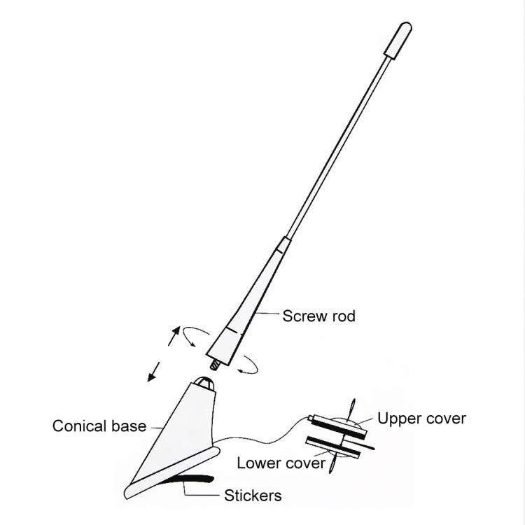 PS-08 Long Modified Car Antenna Aerial 47cm ÎҵÄÉ̵ê