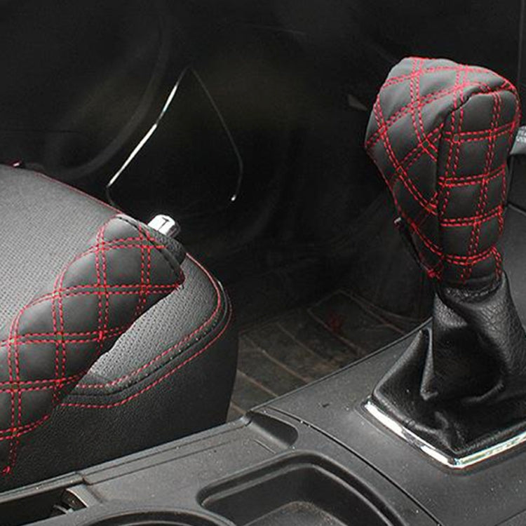 2 PCS Car Hand Brake Cover Shift Knob Gear Stick Cushion Sets Cover Car Accessory Interior Decoration Pad-Reluova