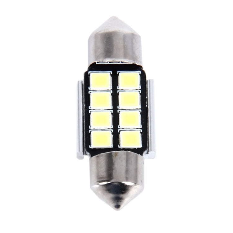 2 PCS 3W 200 LM 6000K 31MM 8 SMD-2835 LEDs Bicuspid Port Decoding Car Dome Lamp LED Reading Light, DC 12V-Reluova