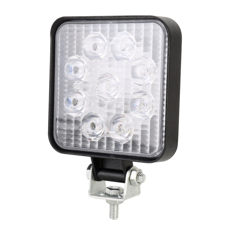 DC 10-30V 27W 2500LM 6000K Waterproof Vehicle Car Boat Marine External Work Lights Emergency Lights 60 Degrees Adjustable Flood Light LED Car Bulbs with 9 Intense Wafer LED Lights