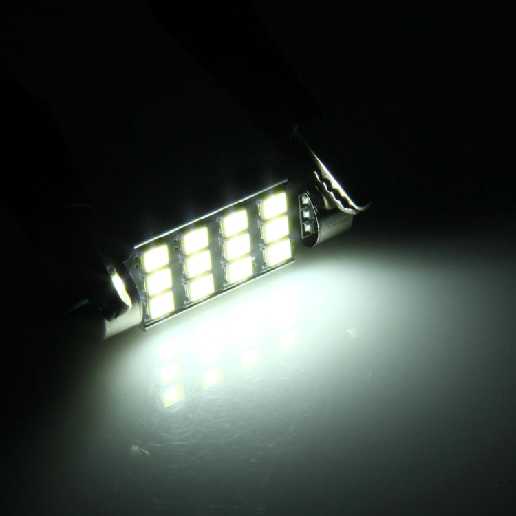 2 PCS 3.5W 250 LM 6000K 39MM 12 SMD-2835 LEDs Bicuspid Port Decoding Car Dome Lamp LED Reading Light, DC 12V-Reluova