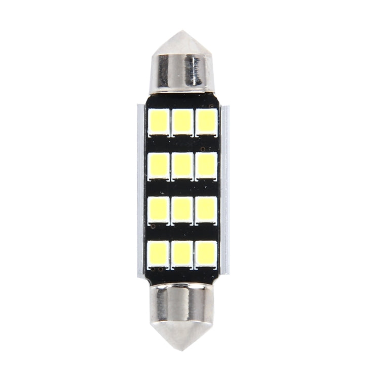 2 PCS 3.5W 250 LM 6000K 41MM 12 SMD-2835 LEDs Bicuspid Port Decoding Car Dome Lamp LED Reading Light, DC 12V-Reluova