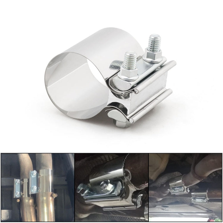 2.75 inch Car Turbo Exhaust Downpipe Stainless Steel Lap Joint Band Clamp-Reluova