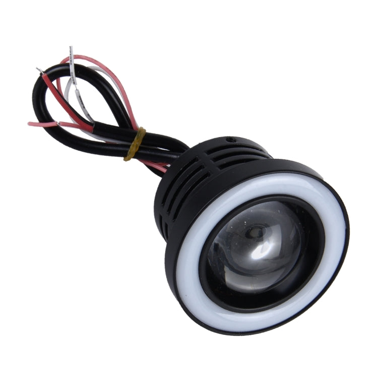 2 PCS 2.5 inch 10W 900 LM 6000K Car Fog Lights with Colorful Angle Eye Light, DC 12V