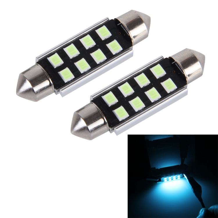 2 PCS DC 12V 2W 41MM 8 SMD-3528 LEDs Bicuspid Port Decoding Car Dome Lamp LED Reading Light-Reluova