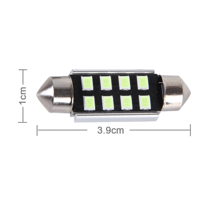 2 PCS DC 12V 2W 39MM 8 SMD-3528 LEDs Bicuspid Port Decoding Car Dome Lamp LED Reading Light-Reluova