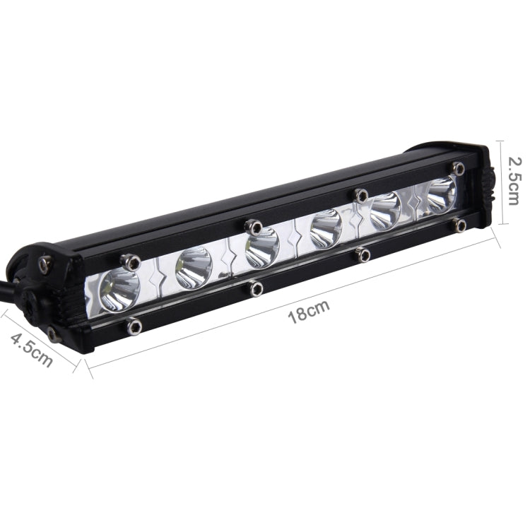 DC 10-30V 18W 2300LM 6500K Waterproof Vehicle Car Boat Marine External Work Lights Emergency Lights 30 Degrees Adjustable Spot Light LED Car Bulbs with 6 Intense CREE LED Lights