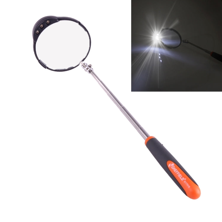 Retractable Vehicle Car Chassis Inspection Mirror with 3 PCS 5mm LED Lights, Mirror Diameter: 82mm, Max Expanding Length: 760mm ÎҵÄÉ̵ê