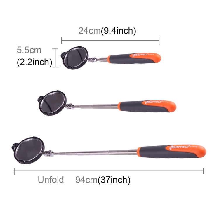 Retractable Vehicle Car Chassis Telescoping Inspection Mirror with 1 PCS 5mm LED Light, Mirror Diameter: 55mm, Max Expanding Length: 940mm ÎҵÄÉ̵ê