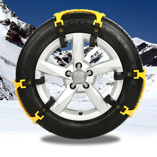 6 PCS Car Snow Tire Anti-skid Chains Yellow Chains For Family Car ÎҵÄÉ̵ê