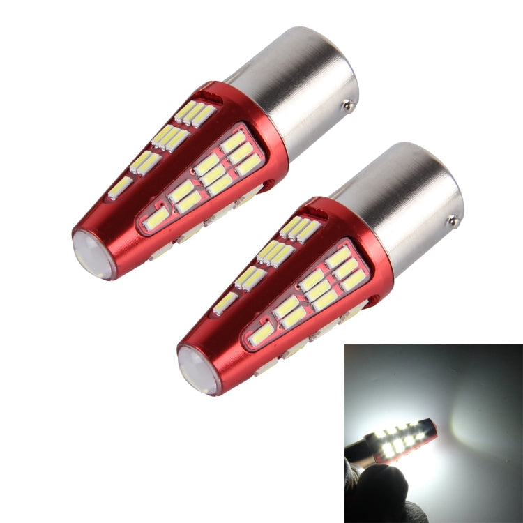 2 PCS 1156/BA15S 10W 800LM 6000K 48 SMD-4014 LEDs Canbus Car Brake Light Lamp, DC 12V