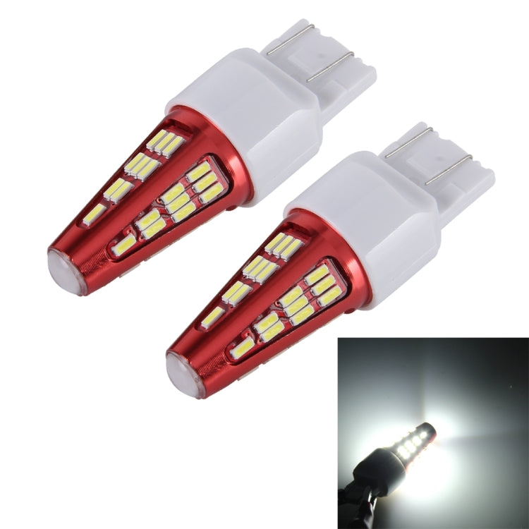 2 PCS T20-7443 10W 800LM 6000K 48 SMD-4014 LEDs Canbus Car Brake Light Lamp, DC 12V-Reluova