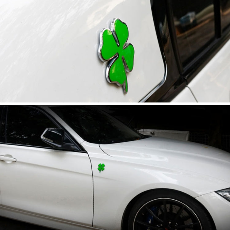 Four Leaf Clover Herb Luck Symbol Badge Emblem Labeling Sticker Styling Car Dashboard  Decoration, Size: 7.5*6cm ÎҵÄÉ̵ê