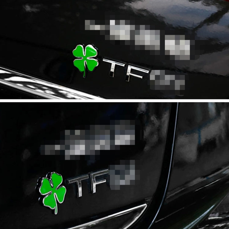 Four Leaf Clover Herb Luck Symbol Badge Emblem Labeling Sticker Styling Car Dashboard  Decoration, Size: 7.5*6cm ÎҵÄÉ̵ê