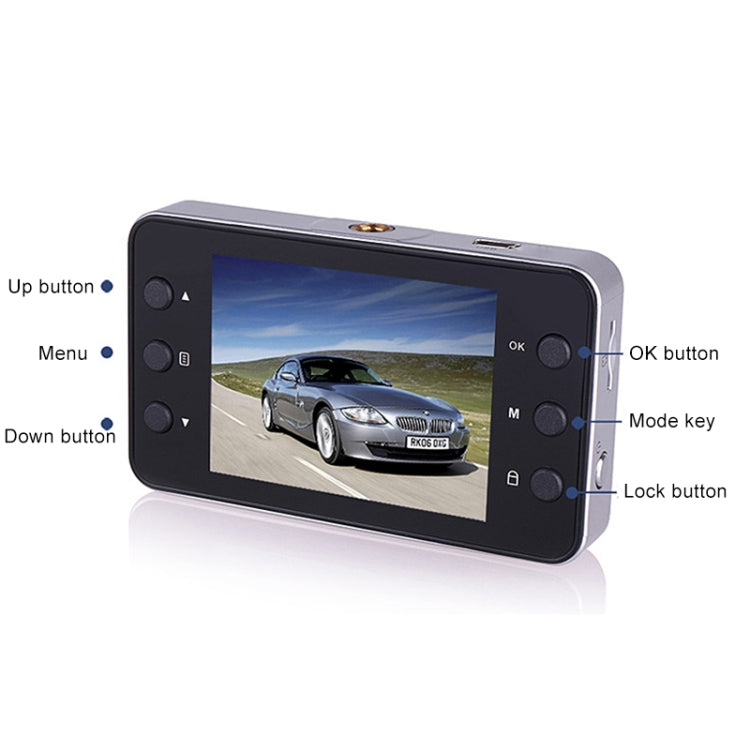 K6000 2.3 inch 90 Degrees Wide Angle Full HD 720P Video Car DVR, Support TF Card (32GB Max) / Motion Detection, with 2 Night Vision Fill Lights ÎҵÄÉ̵ê