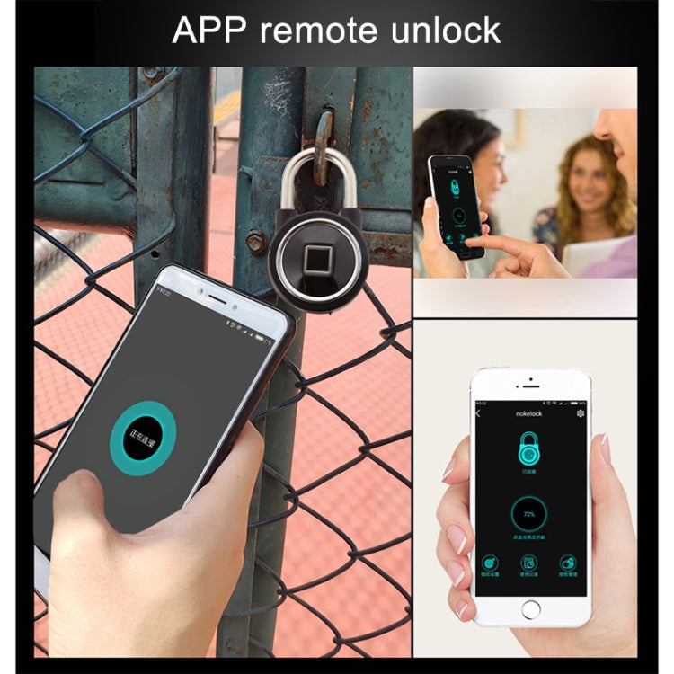 Waterproof Intelligent Bluetooth Fingerprint Padlock Remote Unlocking for iOS / Android