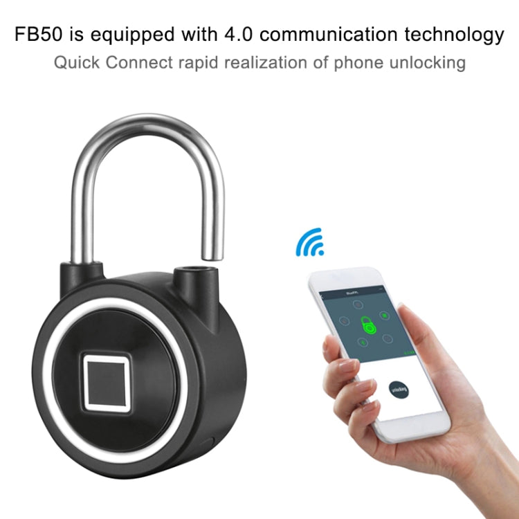 Waterproof Intelligent Bluetooth Fingerprint Padlock Remote Unlocking for iOS / Android