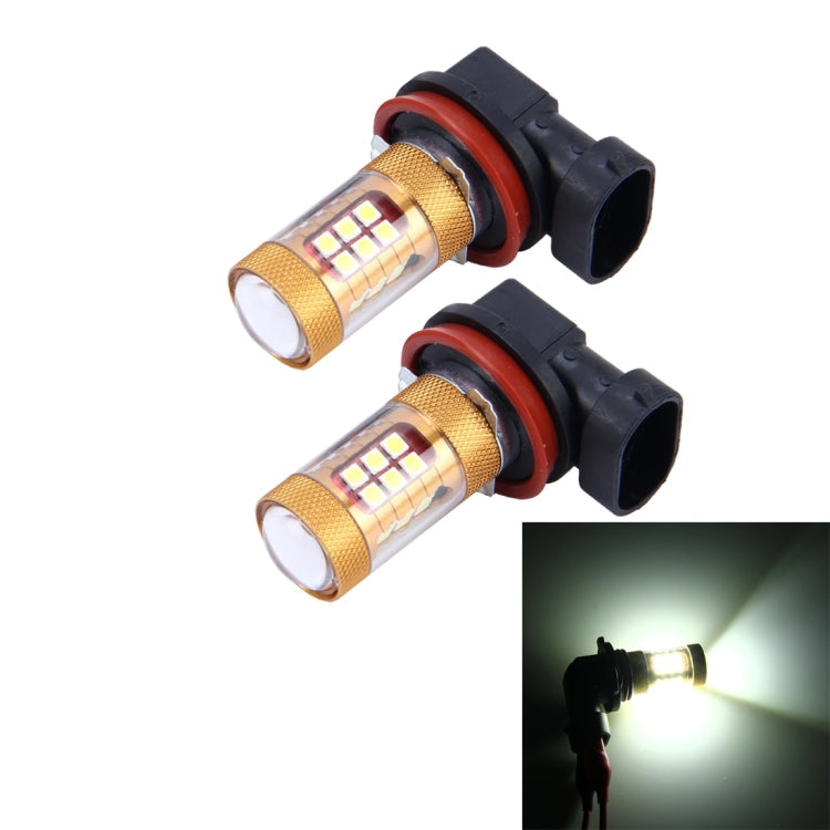 2 PCS H8/H11 15W 1300 LM 6500K 28 SMD-3030 LEDs Car Fog Lights, DC 12V