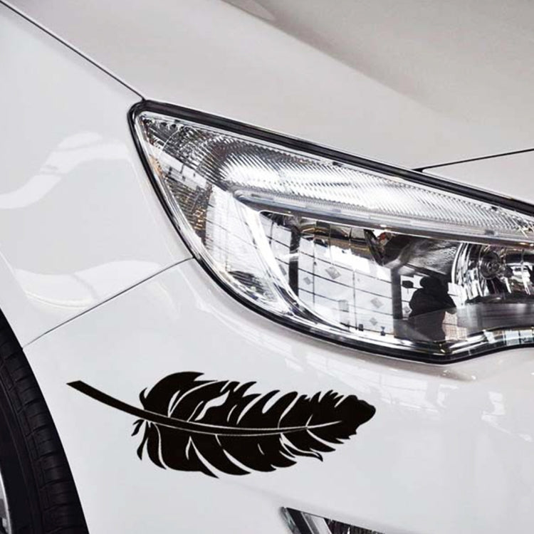 10 PCS Emblem Feather Car Stickers Waterproof Plastic Decal Sticker