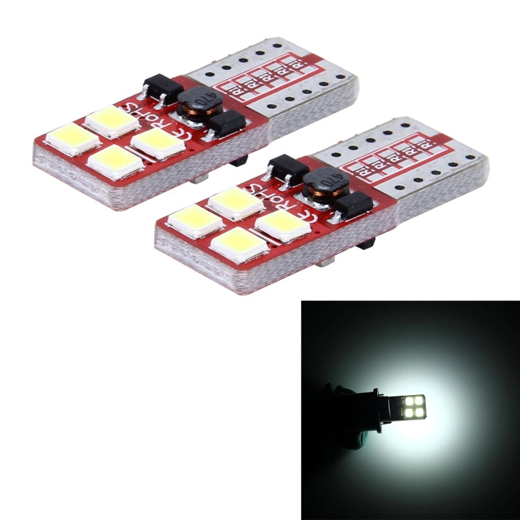 2 PCS T10 3W 300 LM 6000K Constant Current Car Clearance Light with 8 SMD-2835 Lamps, DC 9-18V