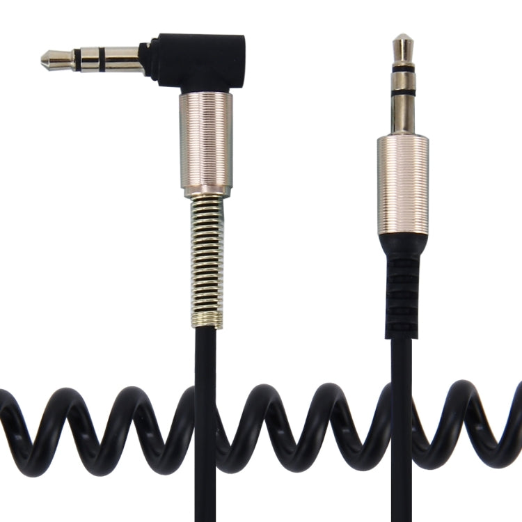 3.5mm 3-pole Male to Male Plug Audio AUX Retractable Coiled Cable, Length: 1.5m My Store