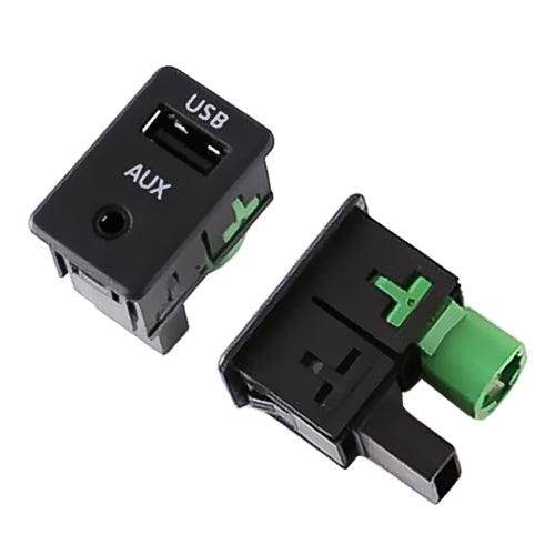 2 in 1 Car AUX & USB Adapter Switch Socket for Volkswagen Scirocco / New MAGOTAN / Touran / POLO