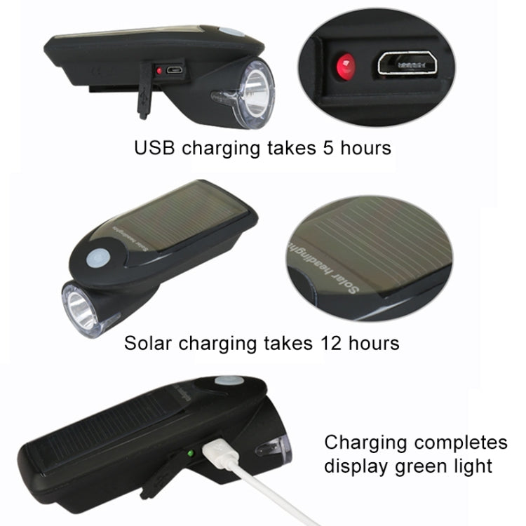 3W 240LM USB Solar Energy Motorcycle / Bicycle Front Light ÎҵÄÉ̵ê