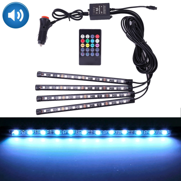 4 in 1 Universal Car Colorful Acoustic LED Atmosphere Lights Colorful Lighting Decorative Lamp, with 48LEDs SMD-5050 Lamps and Remote Control, DC 12V 7W ÎҵÄÉ̵ê