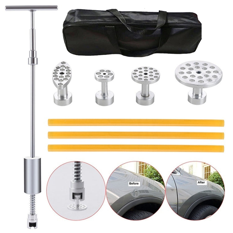 7 in 1 Auto Repair Body Tool Kit PDR Dent Paintless Repair Tools Dent Puller T Bar Slide Hammer Reverse Hammer for Dent