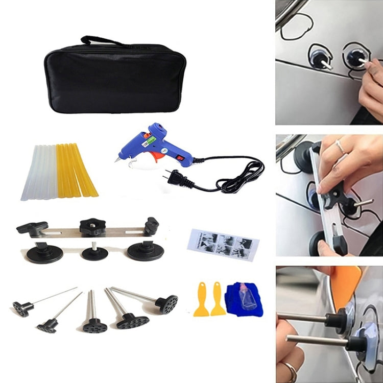 22 in 1 Auto Car Body Dent Repair Tools Pulling Bridge Dent Removal Lifter Puller, with 20W Glue Gun, US Plug or EU Plug-Reluova