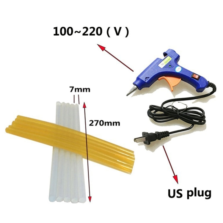 40 in 1 Auto Car Metal PDR Dent Lifter-Glue Puller Tab Hail Removal Paintless Car Dent Repair Tools Kit, with 20W Glue Gun, US Plug or EU Plug-Reluova