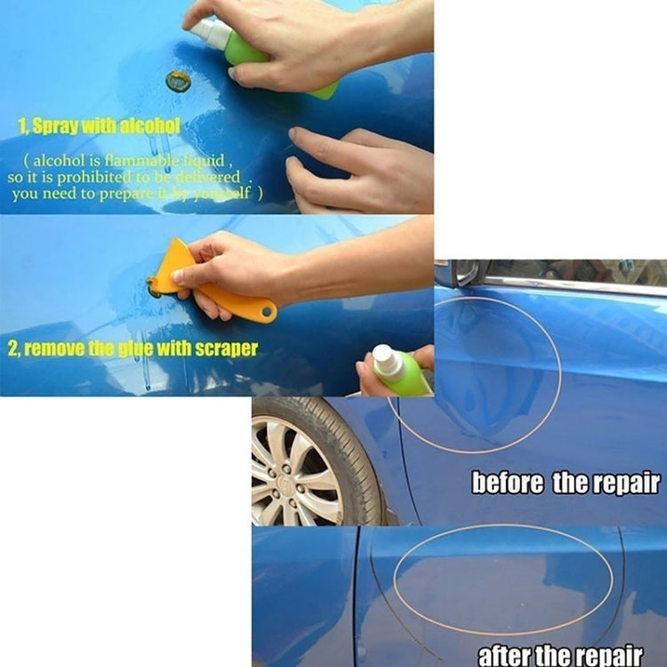 32 in 1 Auto Car Metal PDR Dent Lifter-Glue Puller Tab Hail Removal Paintless Car Dent Repair Tools Kit, with 20W Glue Gun, US Plug or EU Plug