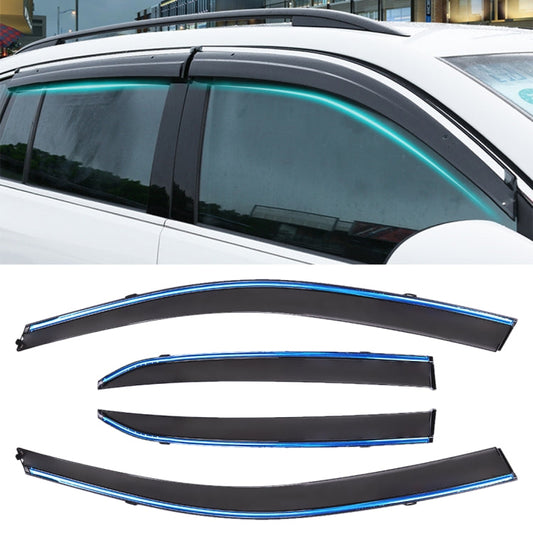 4 PCS Window Sunny Rain Visors Awnings Sunny Rain Guard for Toyota Corolla 2007-2013 Version