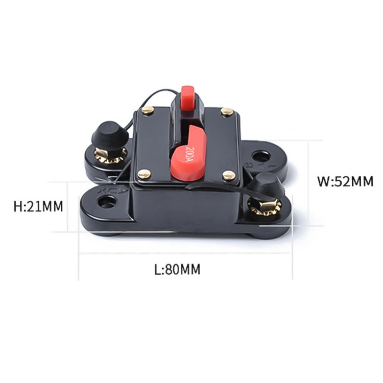 200A DC 12-24V Car Audio Stereo Circuit Breaker Automatic Reset Fuse Holder-Reluova