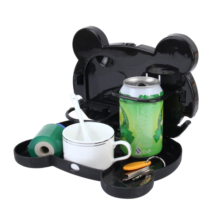 Cartoon Style Foldable Back Car Seat Drink Holder Back Seat Food Tray Storage Organizer Table