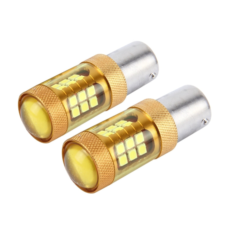 P15D 10W 1000 LM Car HeadLights with 28 SMD-3030 LED Lamps, DC 12V(Gold Light)