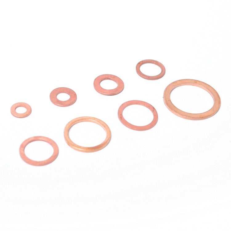 80 PCS O Shape Solid Copper Crush Washers Assorted Oil Seal Flat Ring Kit for Car / Boat  / Generators ÎҵÄÉ̵ê