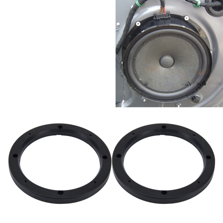 2 PCS 6.5 inch Car Auto ABS Loudspeaker Base Protection Hollow Cover Holder Mat, Inner Diameter: 14.5cm-Reluova