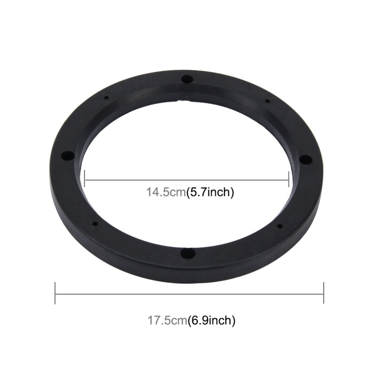 2 PCS 6.5 inch Car Auto ABS Loudspeaker Base Protection Hollow Cover Holder Mat, Inner Diameter: 14.5cm