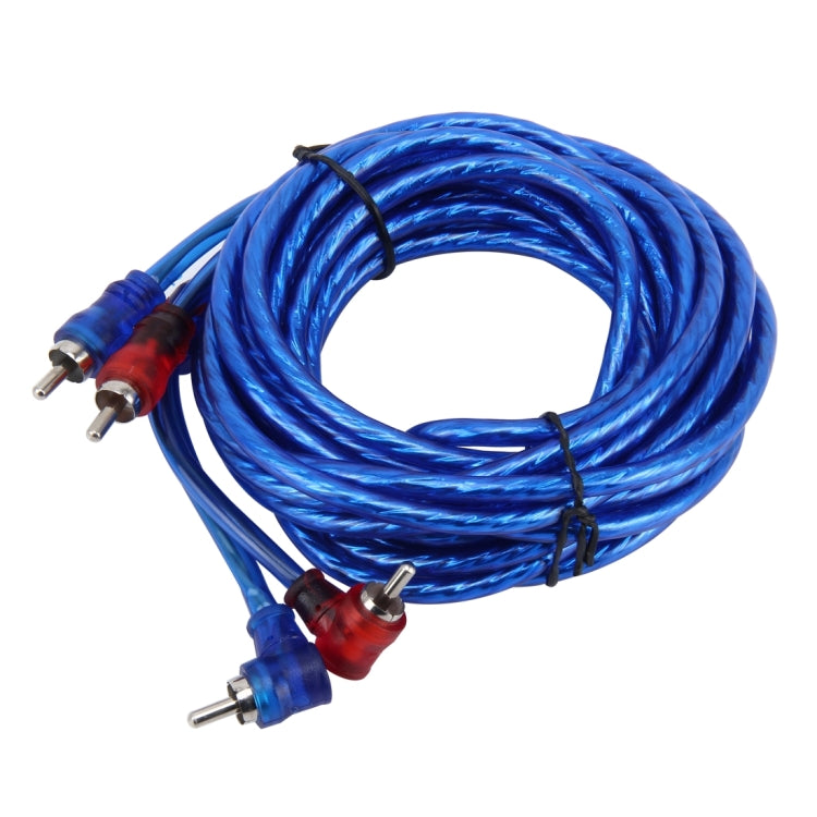 4.5m Car Auto PU Wrapped Audio Stereo Cable OFC 2RCA to 2RCA Jack Audio Cable Male to Male RCA Aux Cable