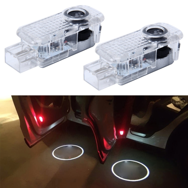 2 PCS LED Car Door Welcome Logo Car Brand 3D Shadow Light for Audi