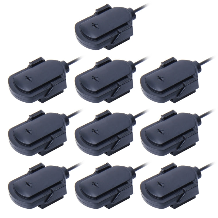 10 PCS Car Audio Microphone 3.5mm Jack Plug Mic Stereo Mini Wired External Sticker Microphone Player for Auto DVD Radio, Cable Length: 2.1m