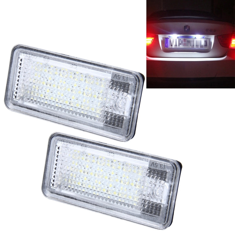 2 PCS License Plate Light with 24 SMD-3528 Lamps for Audi-Reluova