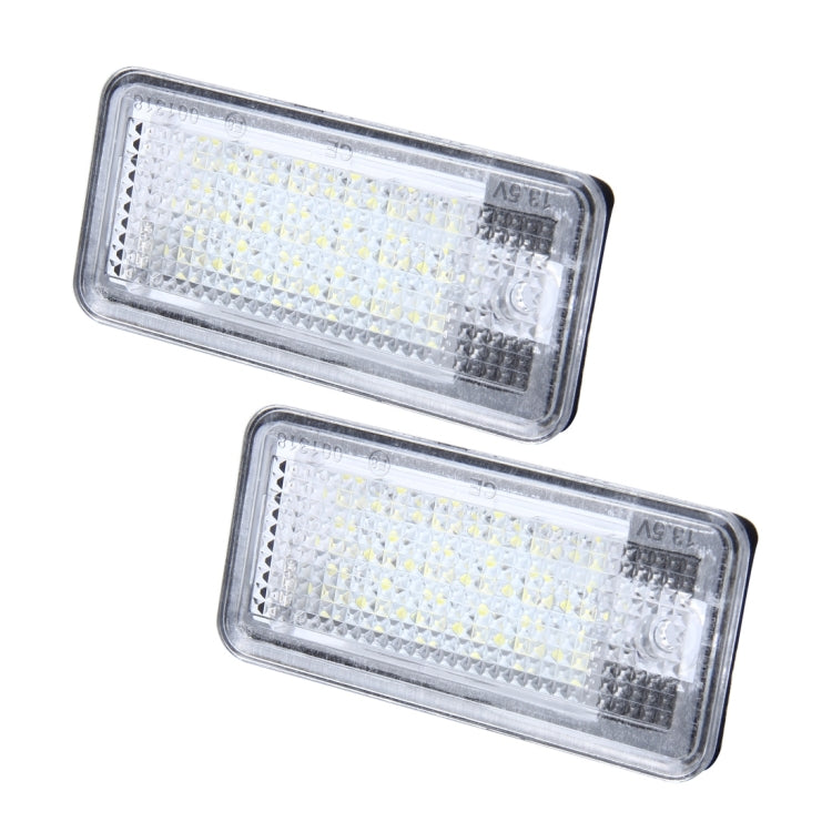 2 PCS License Plate Light with 24 SMD-3528 Lamps for Audi-Reluova