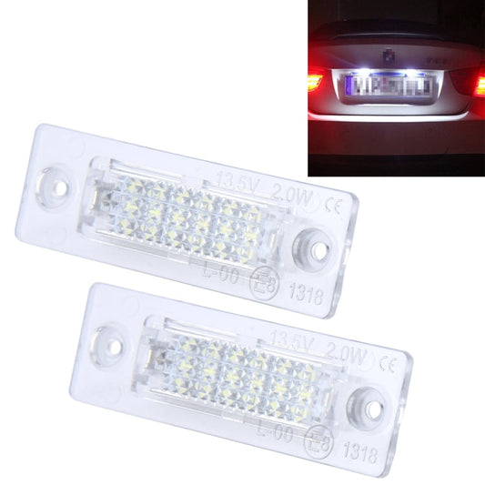 2 PCS License Plate Light with 24 SMD-3528 Lamps for Volkswagen-Reluova