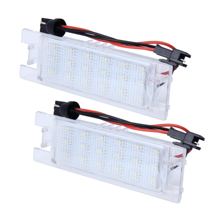 2 PCS License Plate Light with 24 SMD-3528 Lamps for Opel-Reluova