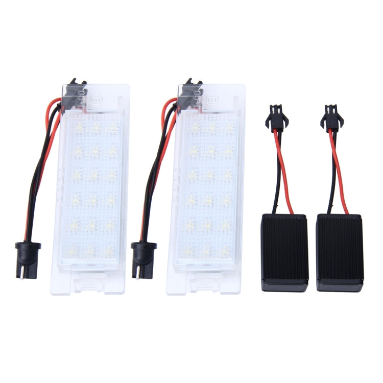 2 PCS License Plate Light with 24 SMD-3528 Lamps for Opel-Reluova