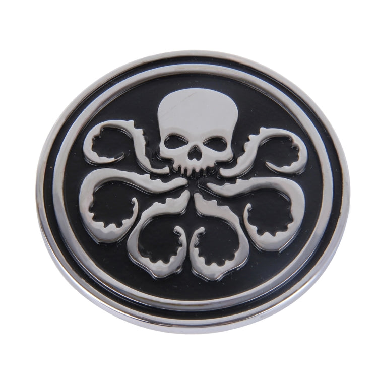 Skull Pattern Circular Shape Shining Metal Car Free Sticker ÎҵÄÉ̵ê