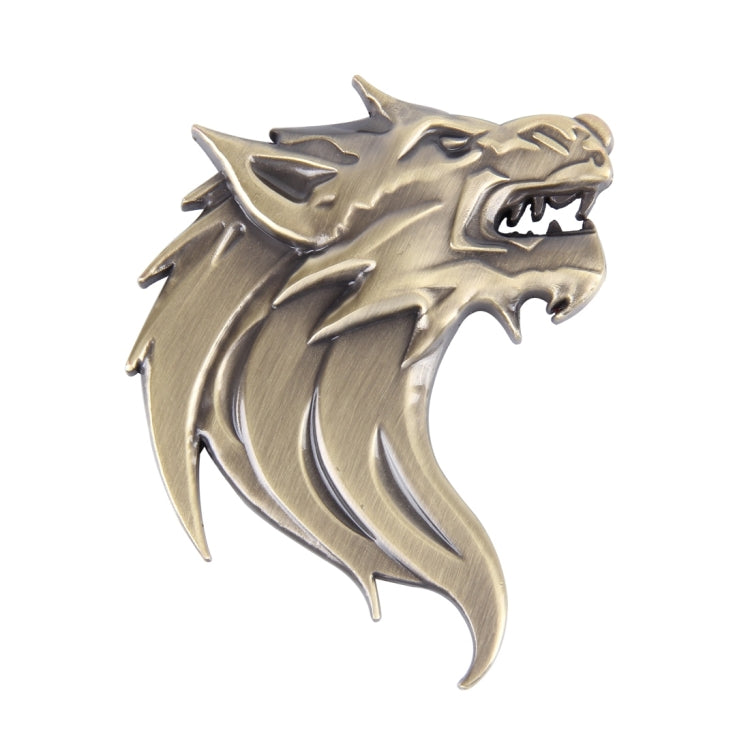 Wolf Head Shape Shining Metal Car Free Sticker