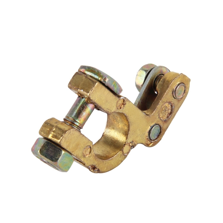 2 PCS Brass Positive and Negative Car Battery Connectors Terminals Clamps Clips, Inner Diameter: 1.2cm